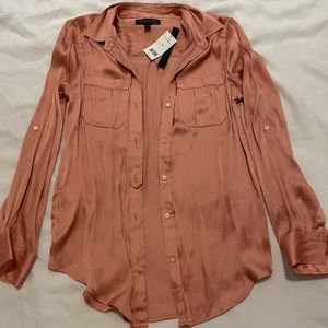 NWT XS Banana Republic Satin Blouse